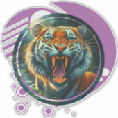 Roaring Tiger Aufkleber (Vorderseite)
