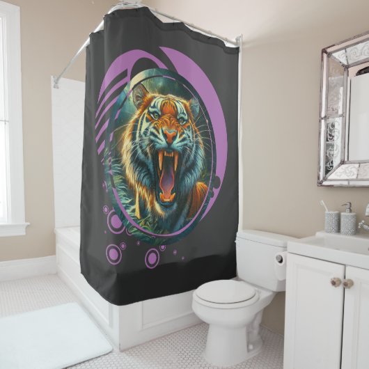 Roaring Tiger Duschvorhang (Beispiel)