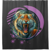 Roaring Tiger Duschvorhang (Vorderseite)