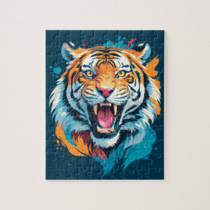 Roaring Tiger Face Puzzle
