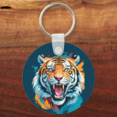 Roaring Tiger Face Schlüsselanhänger (Rückseite)