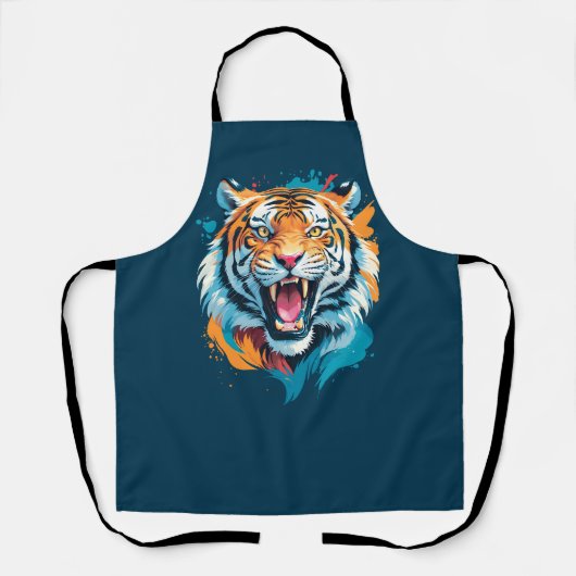 Roaring Tiger Face Schürze (Vorderseite)