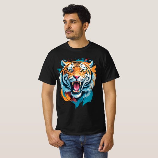 Roaring Tiger Face T-Shirt (Vorne ganz)