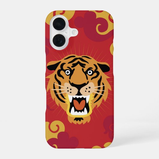 Roaring Tiger Glory iPhone 16 Hülle (Rückseite)