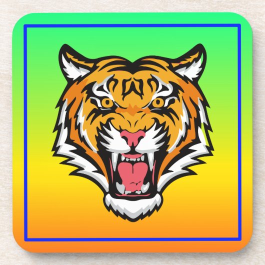Roaring Tiger Head-25818 Getränkeuntersetzer (Vorderseite)
