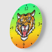 Roaring Tiger Head-25818 Große Wanduhr (Winkel)