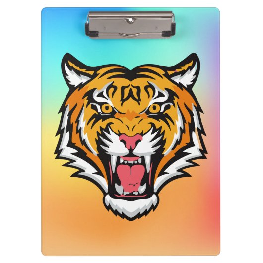 Roaring Tiger Head-25818 Klemmbrett (Vorderseite)