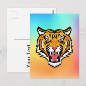 Roaring Tiger Head-25818 Postkarte (Vorne/Hinten)
