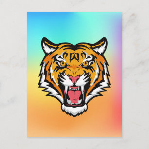 Roaring Tiger Head-25818 Postkarte