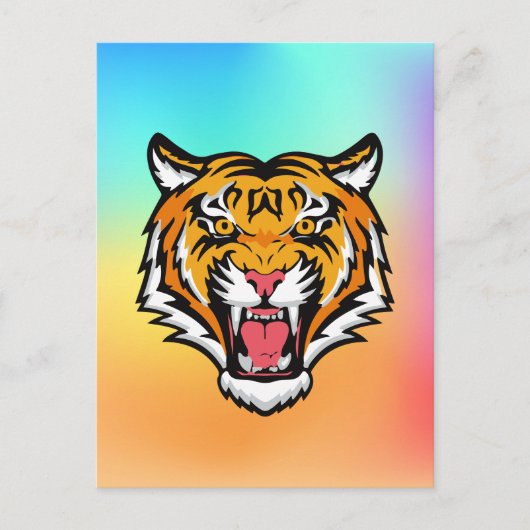 Roaring Tiger Head-25818 Postkarte (Vorderseite)
