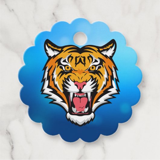 Roaring Tiger Head-25818 Reiseumarmung Geschenkanhänger (Vorderseite)