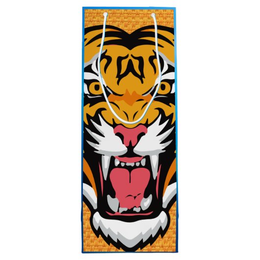 Roaring Tiger Head-25818 Reiseumarmung Geschenktüte Für Weinflaschen