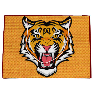 Roaring Tiger Head-25818 Reiseumarmung Große Geschenktüte