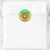 Roaring Tiger Head-25818 Reiseumarmung Runder Aufkleber (Tasche)