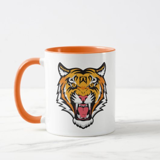 Roaring Tiger Head-25818 Reiseumarmung Tasse (Links)