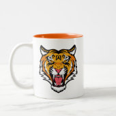 Roaring Tiger Head-25818 Reiseumarmung Zweifarbige Tasse (Links)