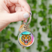 Roaring Tiger Head-25818 Schlüsselanhänger (Hand)