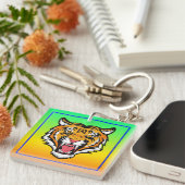 Roaring Tiger Head-25818 Schlüsselanhänger (Vorderseite rechts)