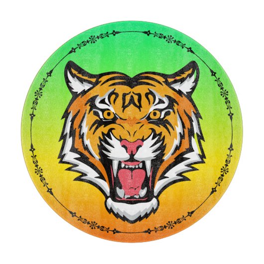 Roaring Tiger Head-25818 Schneidebrett (Vorderseite)