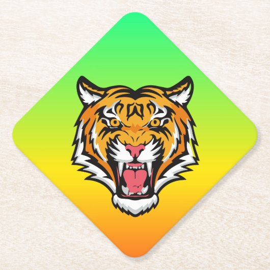 Roaring Tiger Head-25818 Untersetzer (Vorderseite)