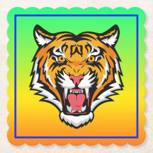 Roaring Tiger Head-25818 Untersetzer