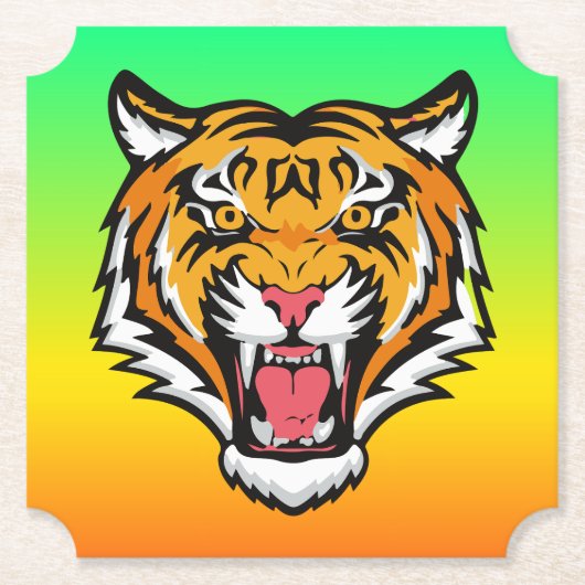 Roaring Tiger Head-25818 Untersetzer (Vorderseite)