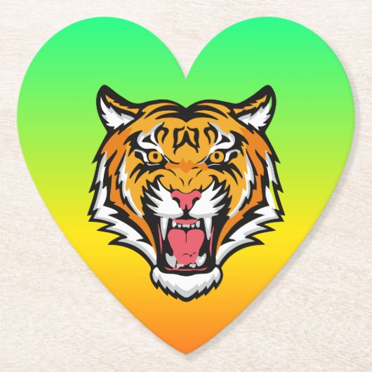 Roaring Tiger Head-25818 Untersetzer (Vorderseite)