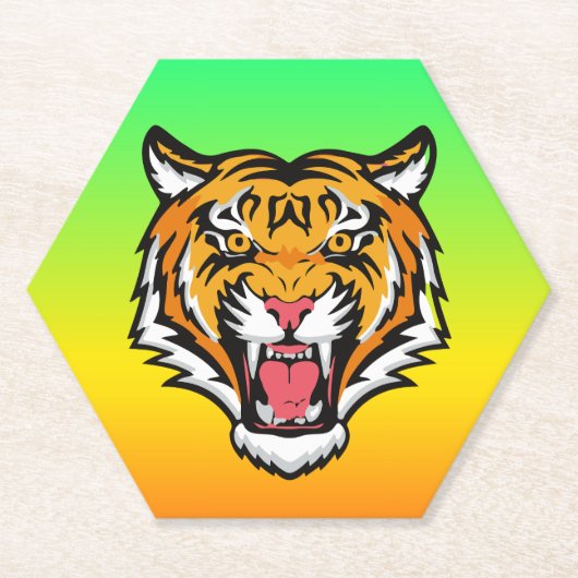 Roaring Tiger Head-25818 Untersetzer (Vorderseite)