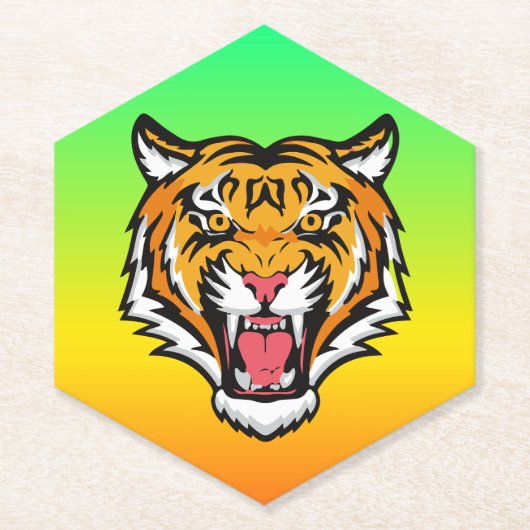 Roaring Tiger Head-25818 Untersetzer (Vorderseite)