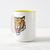 Roaring Tiger Head-25818 Zweifarbige Tasse (Vorderseite Links)