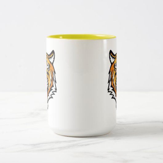 Roaring Tiger Head-25818 Zweifarbige Tasse (Mittel)