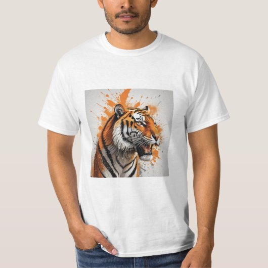 Roaring Tiger Hoodie T-Shirt (Vorderseite)