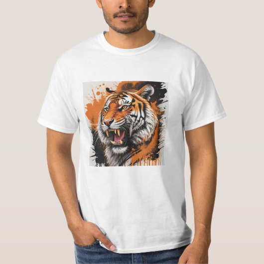 Roaring Tiger Hoodie T-Shirt (Vorderseite)