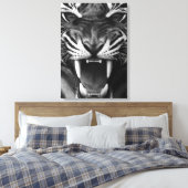 Roaring Tiger Leinwanddruck (Insitu (Schlafzimmer))