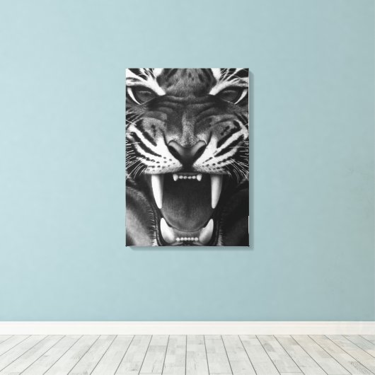 Roaring Tiger Leinwanddruck (Insitu (Holzboden))