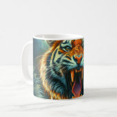 Roaring Tiger Moonlit Dschungel Kaffeetasse (Vorderseite Links)