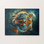 Roaring Tiger Moonlit Dschungel Puzzle (Horizontal)