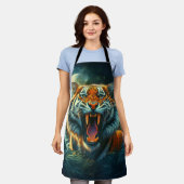 Roaring Tiger Moonlit Dschungel Schürze (Getragen)