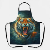 Roaring Tiger Moonlit Dschungel Schürze (Vorderseite)
