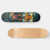 Roaring Tiger Moonlit Dschungel Skateboard (Horizontal)
