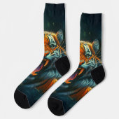 Roaring Tiger Moonlit Dschungel Socken (Linkes Detail)