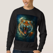 Roaring Tiger Moonlit Dschungel Sweatshirt (Vorderseite)