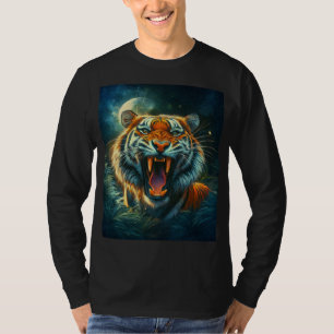 Roaring Tiger Moonlit Dschungel T-Shirt