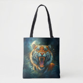 Roaring Tiger Moonlit Dschungel Tasche (Vorderseite)