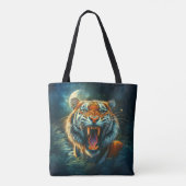 Roaring Tiger Moonlit Dschungel Tasche (Rückseite)