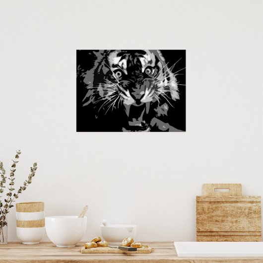 Roaring Tiger Poster (Küche)