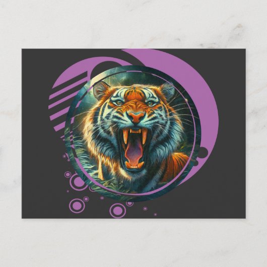 Roaring Tiger Postkarte (Vorderseite)