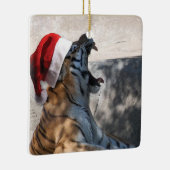 Roaring Tiger Santa Claus Keramikornament (Rechts)
