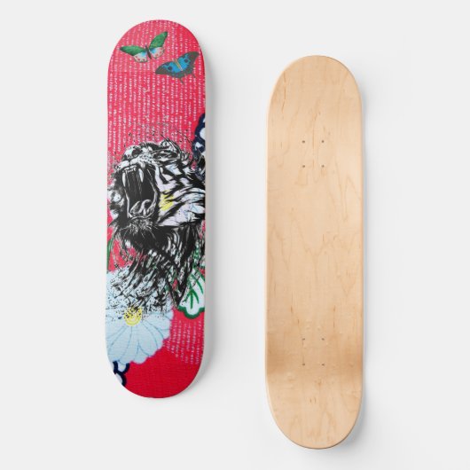 ROARING TIGER SKATEBOARD MIT SCHALTFLÄCHEN (Vorderseite)