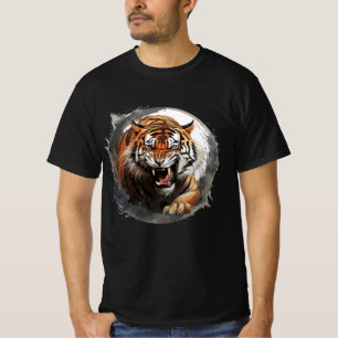 Roaring Tiger T - Shirt - Graue Kreise